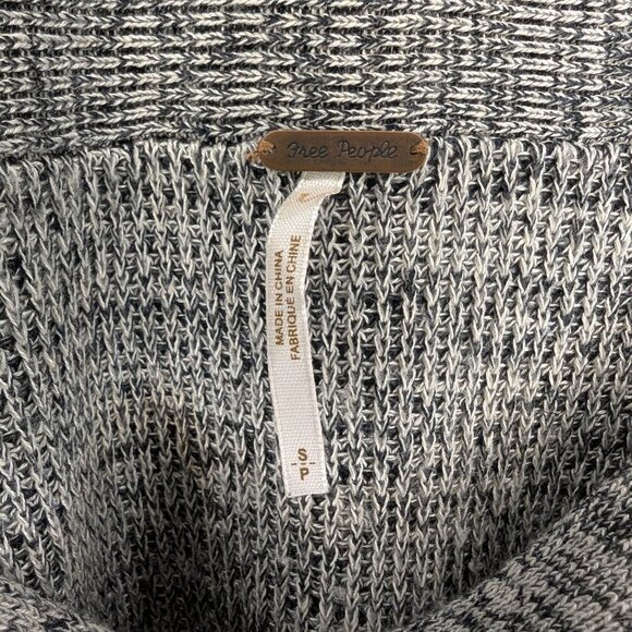 Free People Alana Off The Shoulder Slouchy Sweater Marled Gray Women's Sz Small - Picture 6 of 7